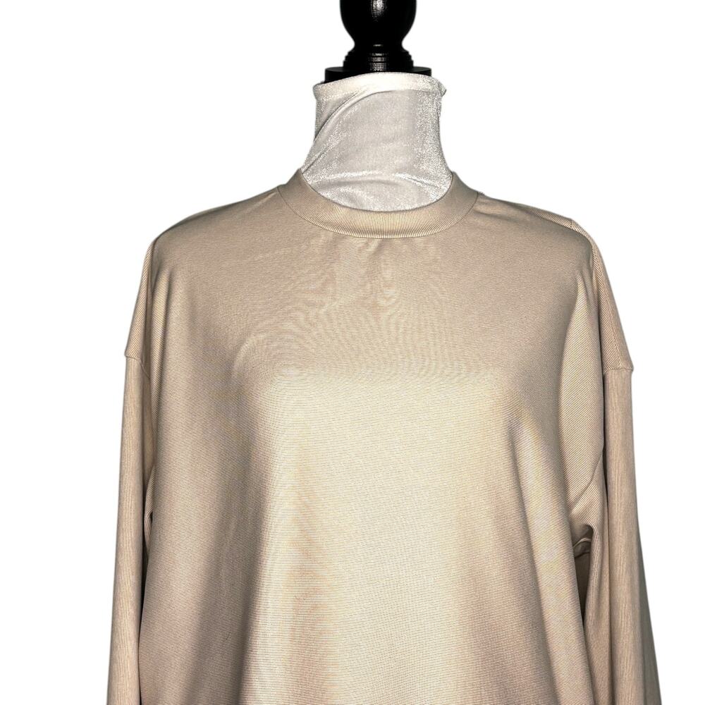 Varley Horton Side Zip Sweatshirt Light Tan Size Medium - Picture 3 of 14